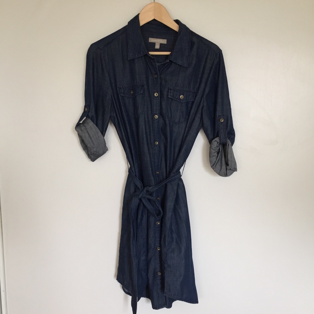 Super cute denim dress!
